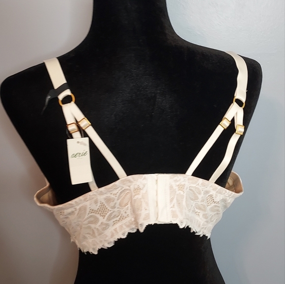 Aerie 42C Real Good White/Cream 01/22 Pushup Bra Plunge - Picture 5 of 15